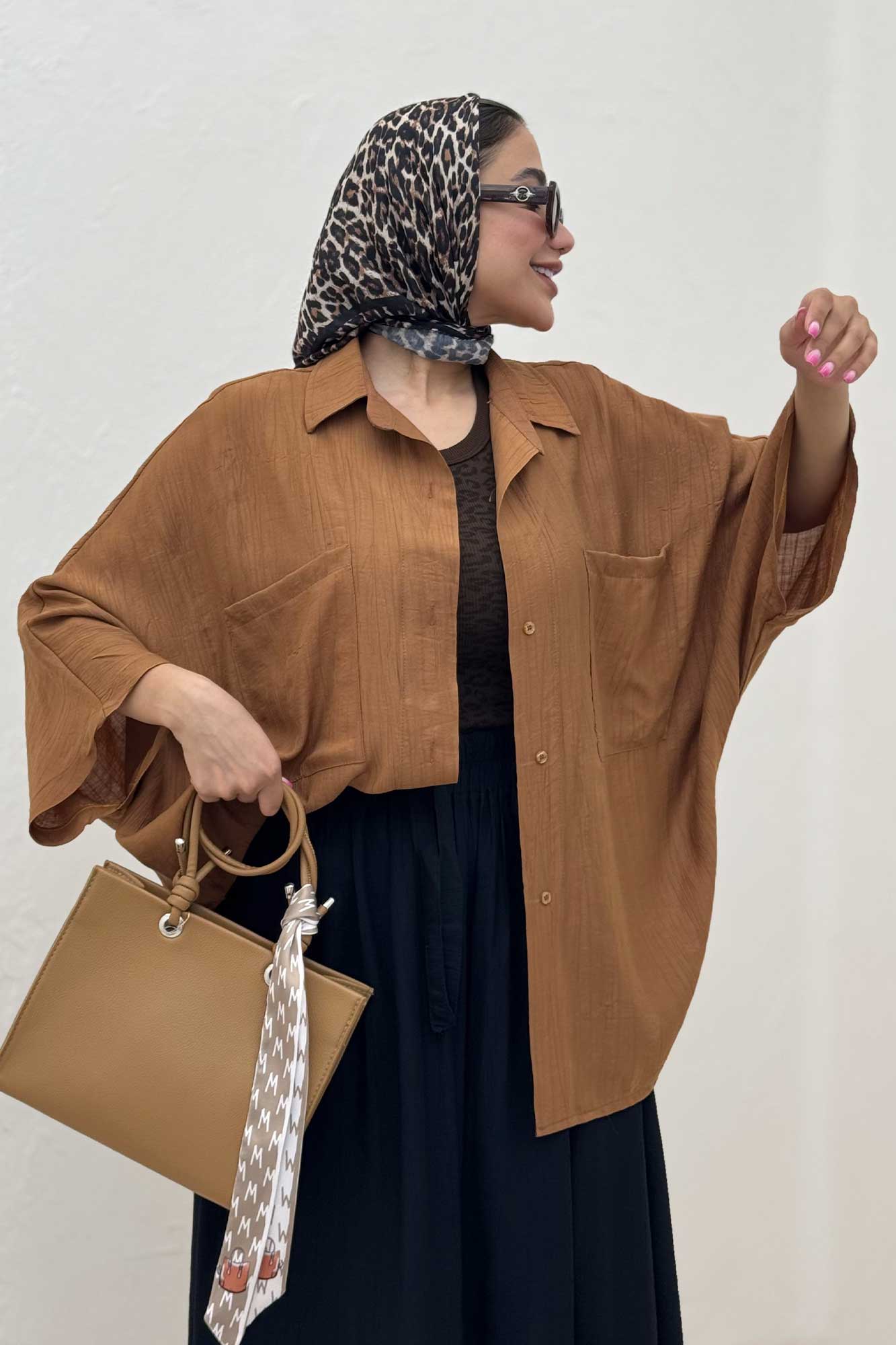 مانتو خفاشی کریشه کاپری