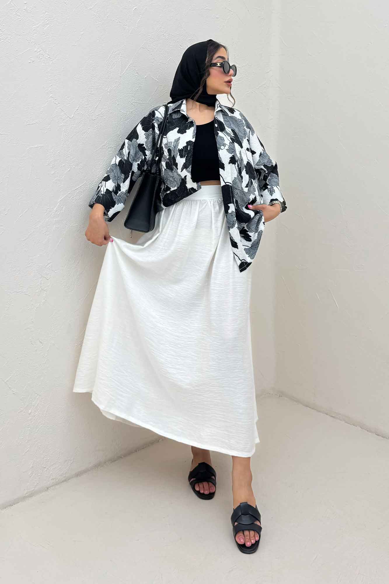 شومیز مانتویی برگینه دو جیب پاکتی