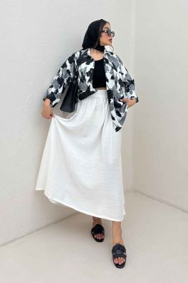 شومیز مانتویی برگینه دو جیب پاکتی