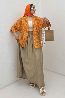 شومیز آستین کوتاه کراش چاپی