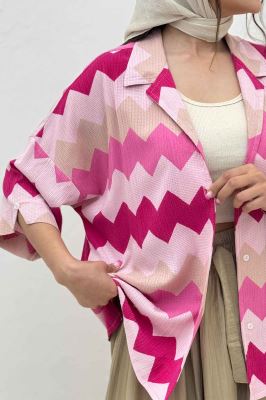 شومیز آستین کوتاه کراش چاپی