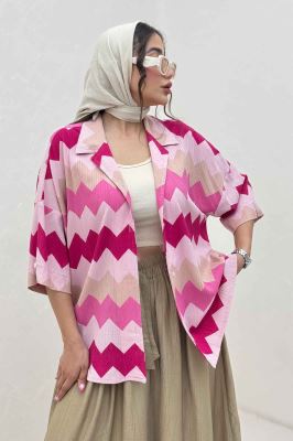 شومیز آستین کوتاه کراش چاپی