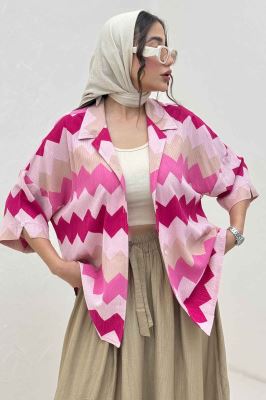 شومیز آستین کوتاه کراش چاپی