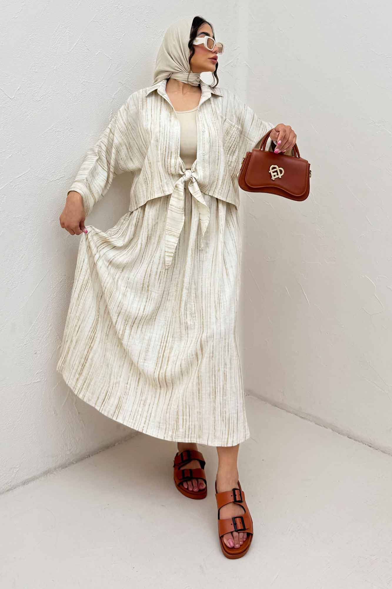 ست پرینتی شومیز و دامن سارین کد 6