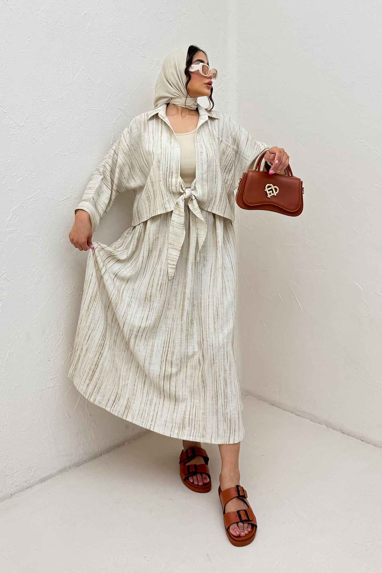 ست پرینتی شومیز و دامن سارین کد 6