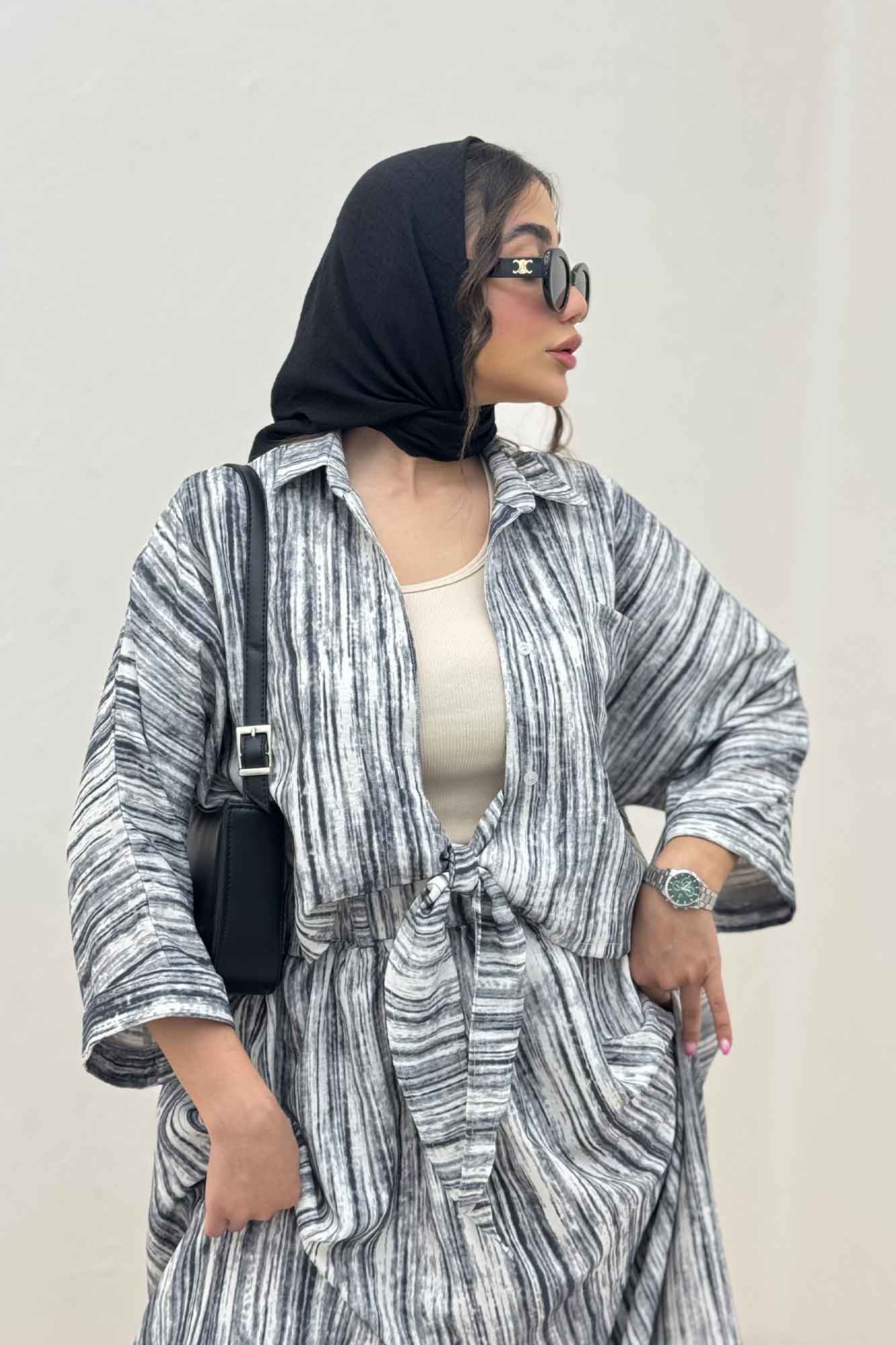 ست پرینتی شومیز و دامن سارین کد 6