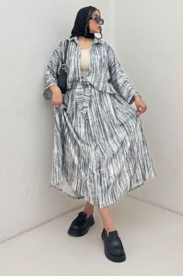 ست پرینتی شومیز و دامن سارین کد 6