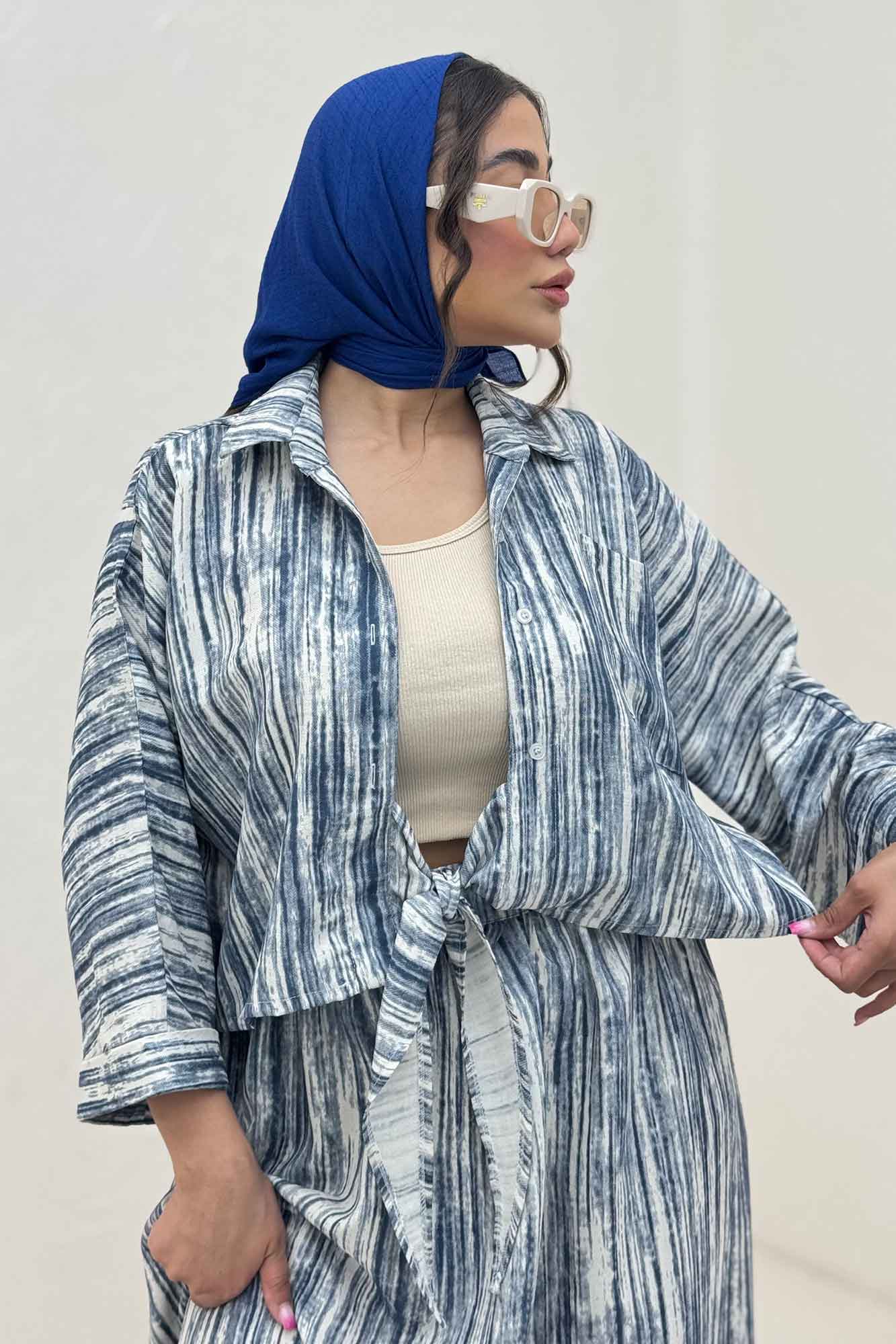 ست پرینتی شومیز و دامن سارین کد 6