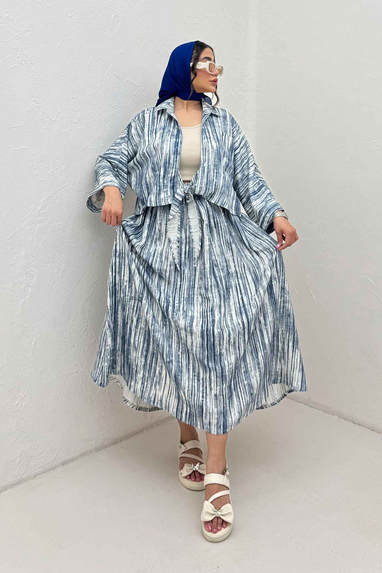 ست پرینتی شومیز و دامن سارین کد 6