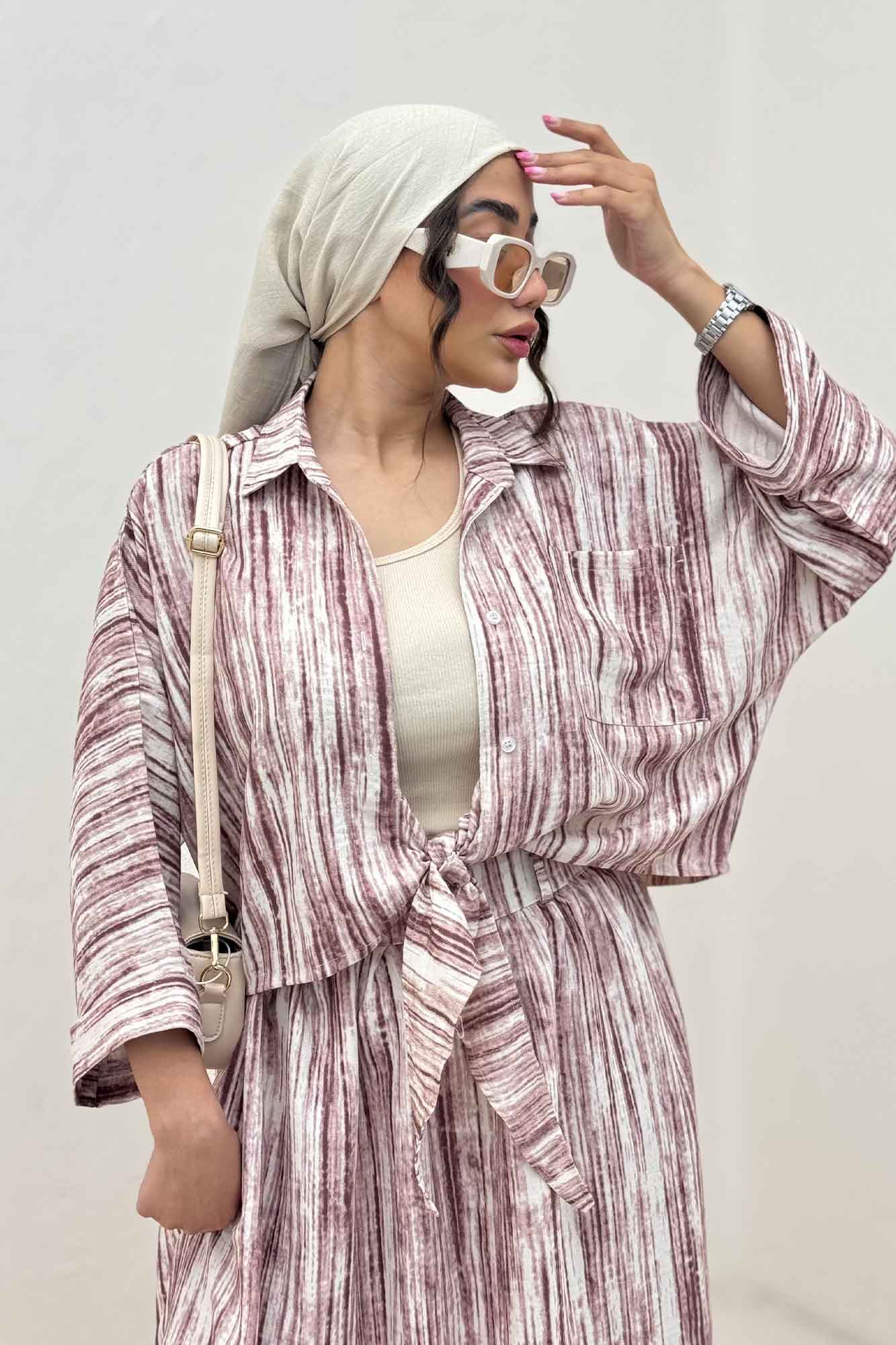 ست پرینتی شومیز و دامن سارین کد 6