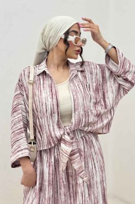 ست پرینتی شومیز و دامن سارین کد 6