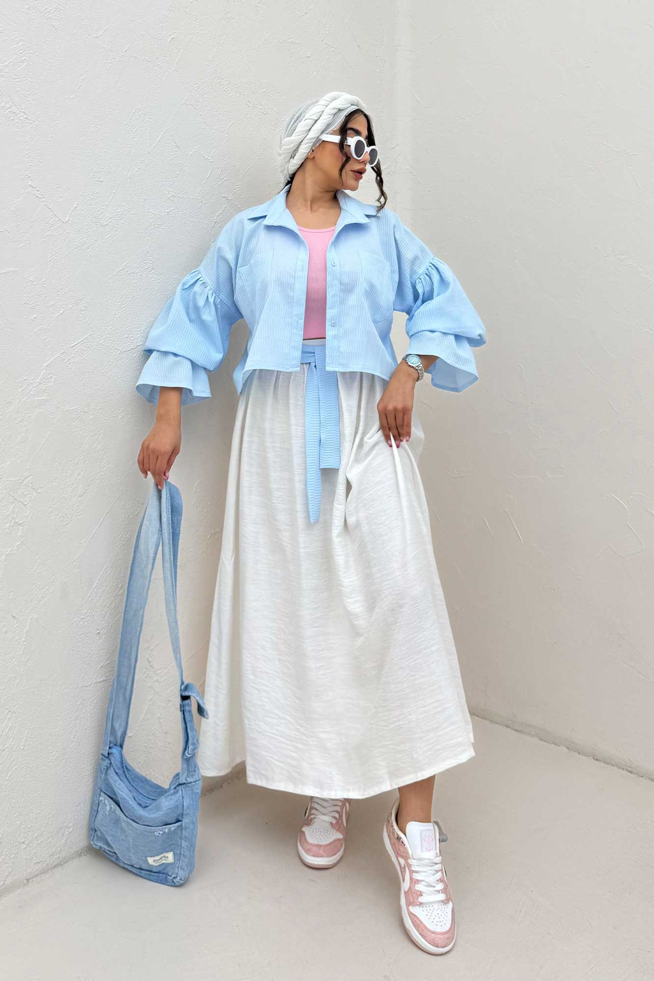 ست شومیز و دامن بلو مارین