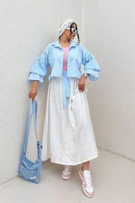 ست شومیز و دامن بلو مارین