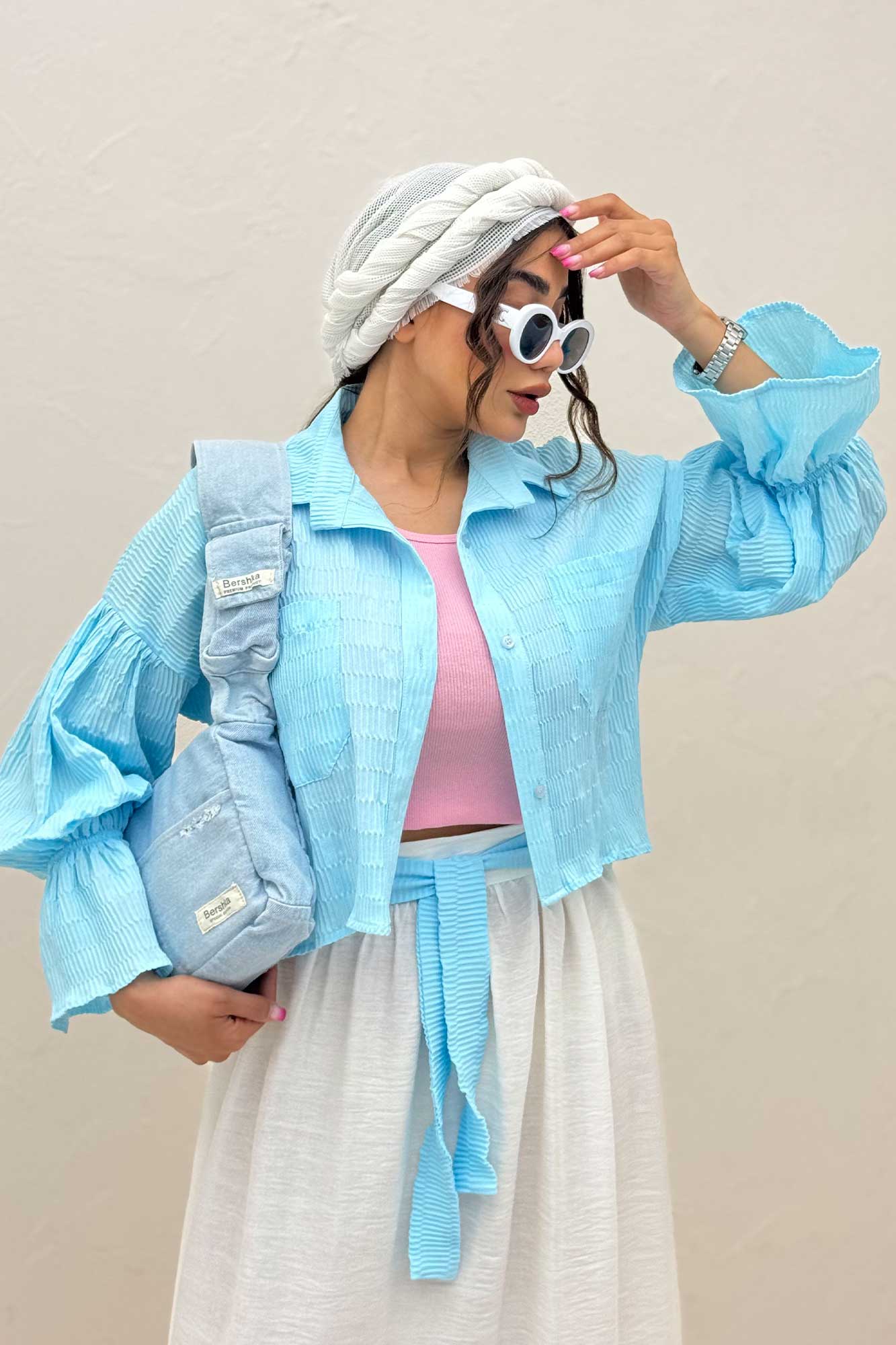 ست شومیز و دامن بلو مارین