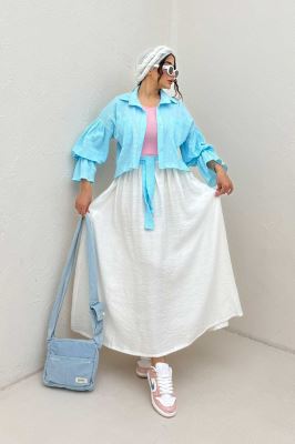 ست شومیز و دامن بلو مارین