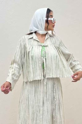 ست رویه و دامن دو بند پرینتی فلوری کد6