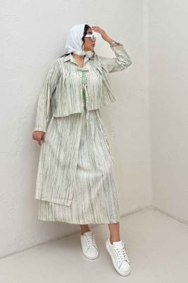 ست رویه و دامن دو بند پرینتی فلوری کد6