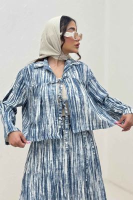 ست رویه و دامن دو بند پرینتی فلوری کد6