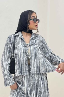 ست رویه و دامن دو بند پرینتی فلوری کد6