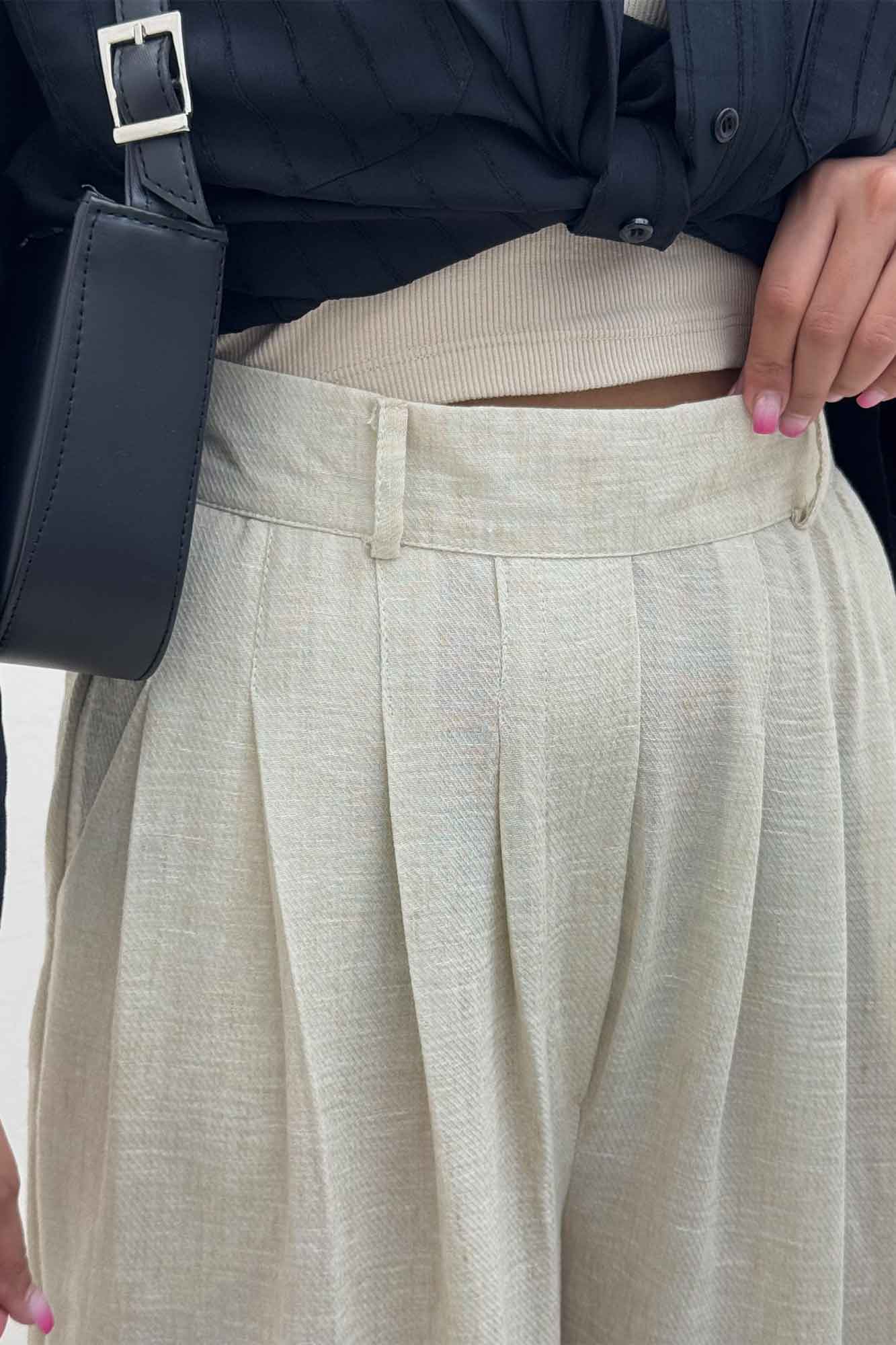 شلوار بگ لینن زارا دو پله