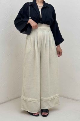 شلوار بگ لینن زارا دو پله