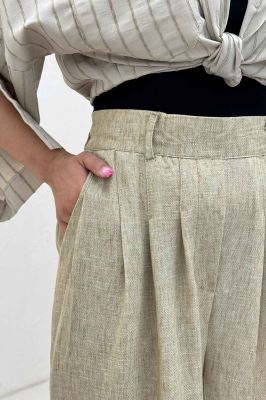 شلوار بگ لینن زارا دو پله