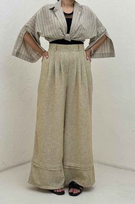 شلوار بگ لینن زارا دو پله