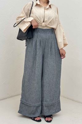 شلوار بگ لینن زارا دو پله