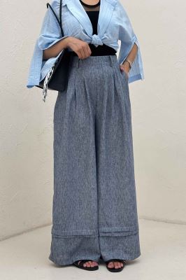 شلوار بگ لینن زارا دو پله