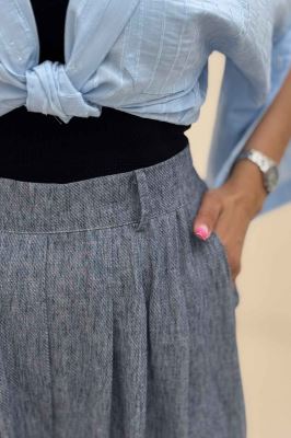 شلوار بگ لینن زارا دو پله