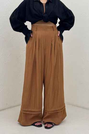 شلوار بگ کریشه دو پله