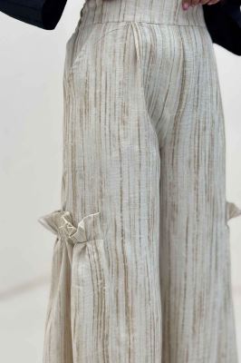 شلوار پرینتی بغل چین بامبو کد 6