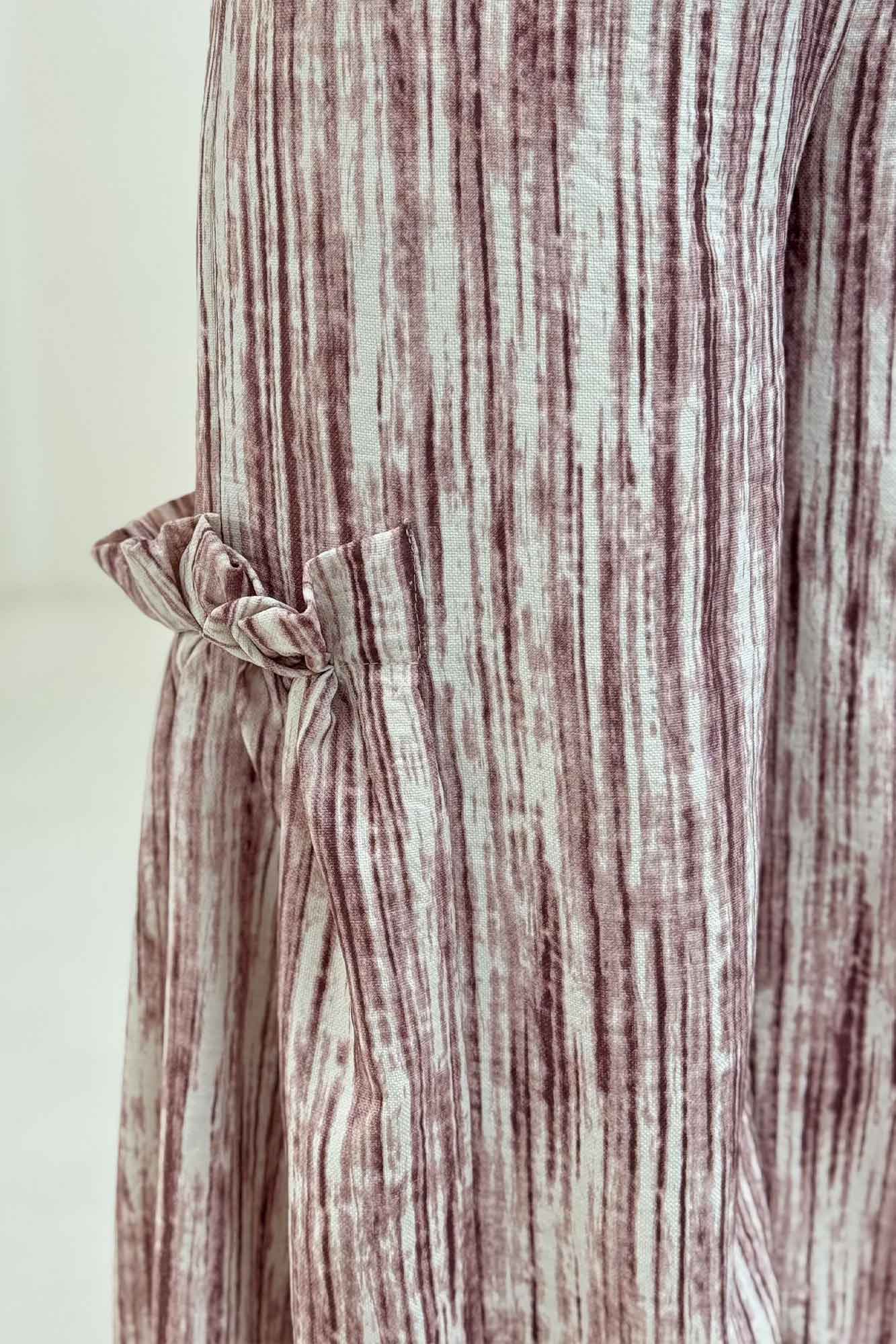 شلوار پرینتی بغل چین بامبو کد 6