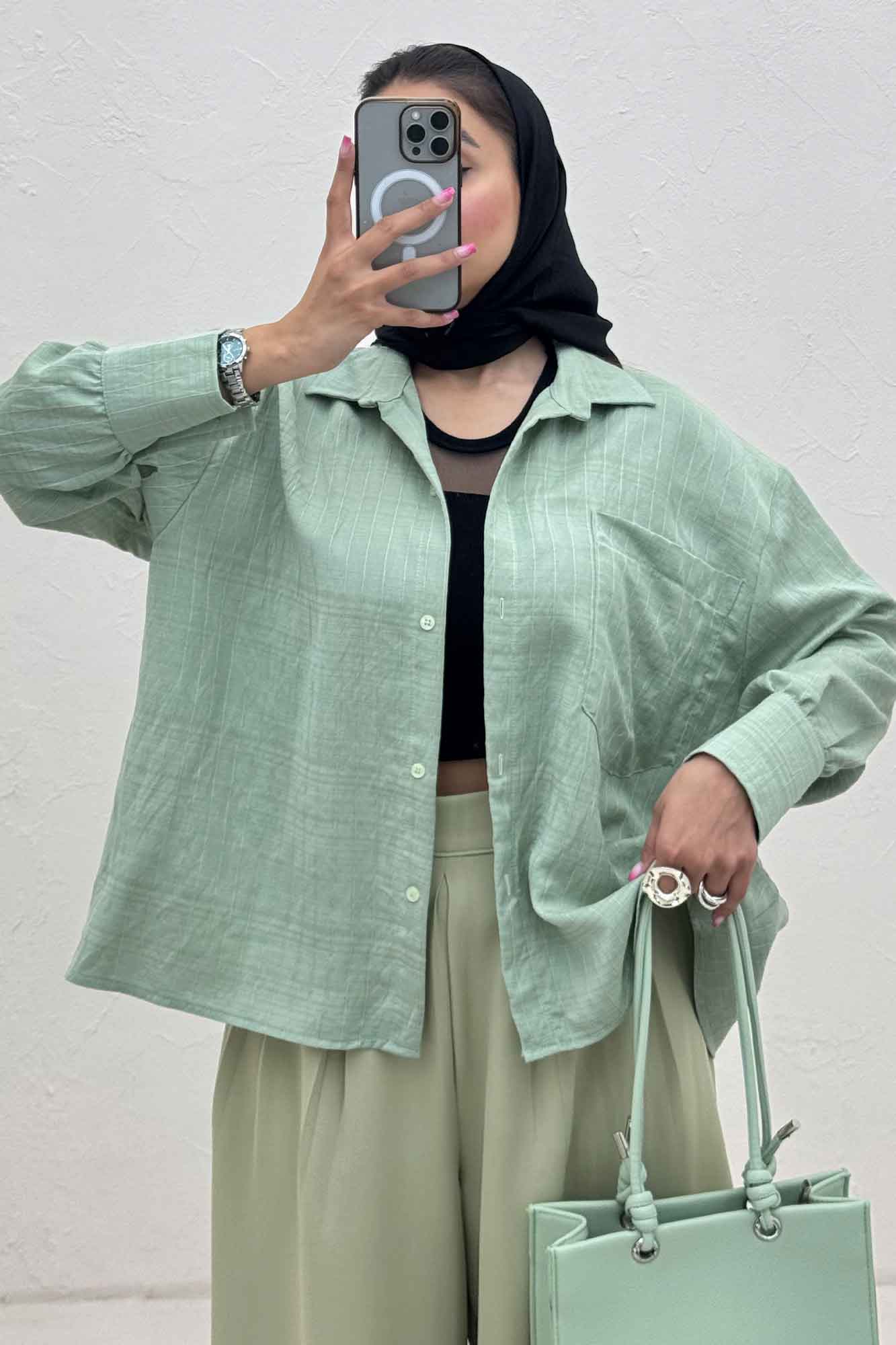 شومیز مانتویی PARRY پشت چین دار