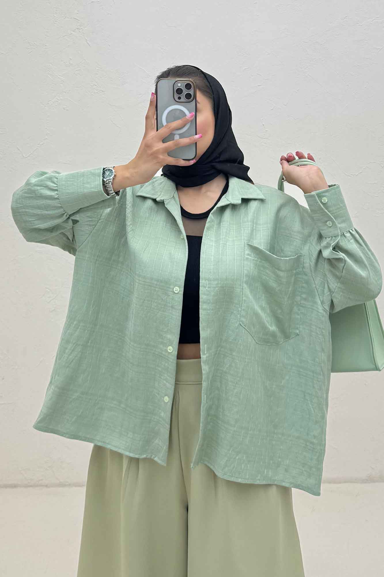 شومیز مانتویی PARRY پشت چین دار