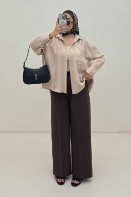 شومیز مانتویی PARRY پشت چین دار