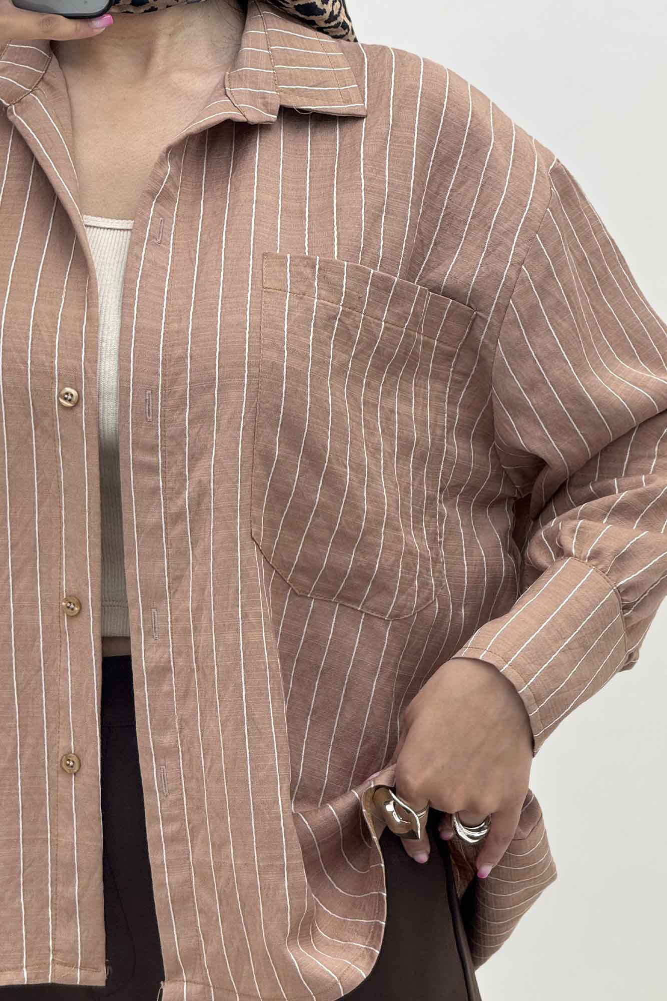 شومیز مانتویی PARRY پشت چین دار