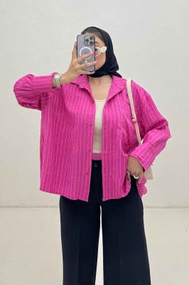 شومیز مانتویی PARRY پشت چین دار