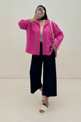 شومیز مانتویی PARRY پشت چین دار