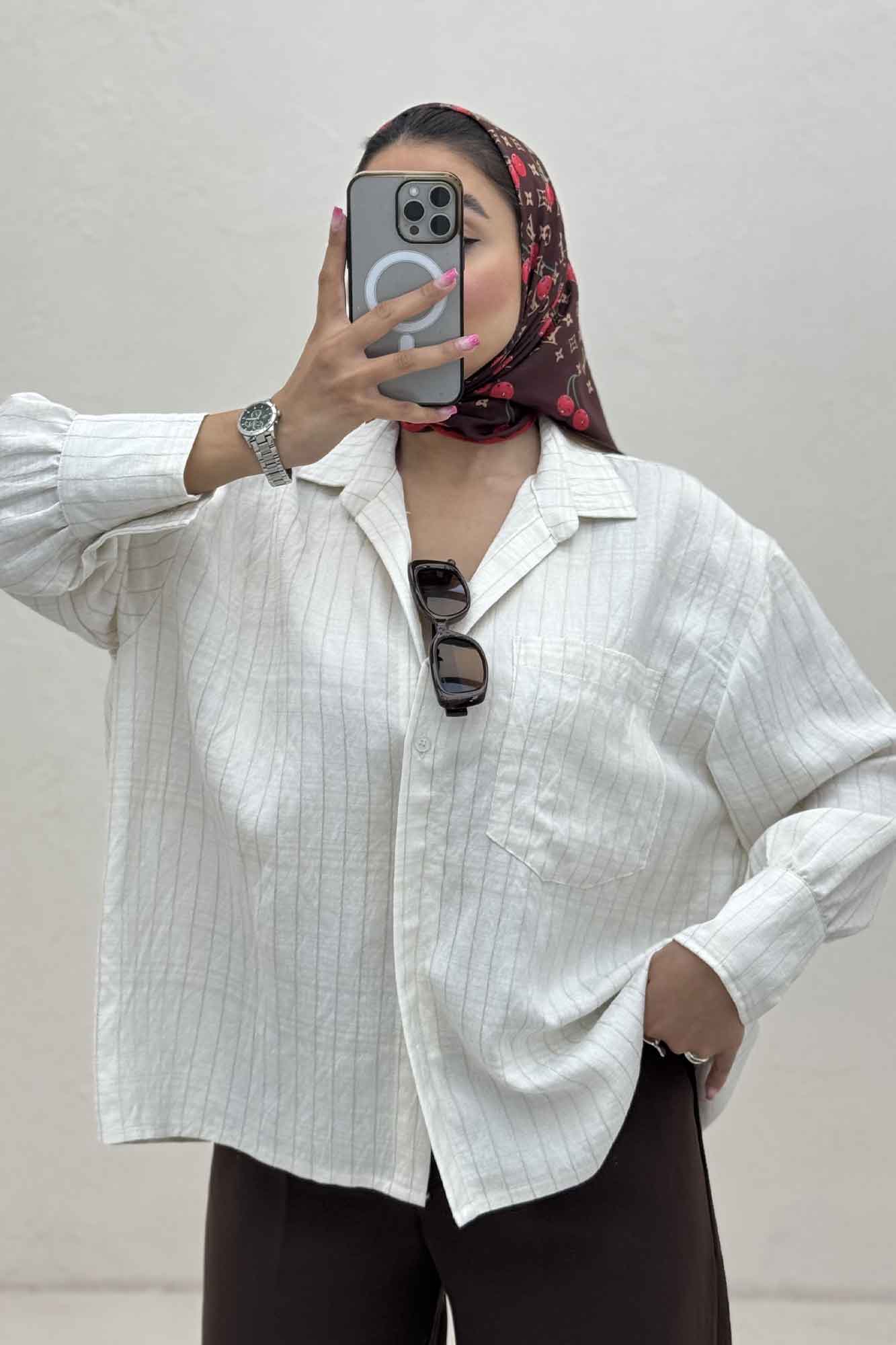 شومیز مانتویی PARRY پشت چین دار