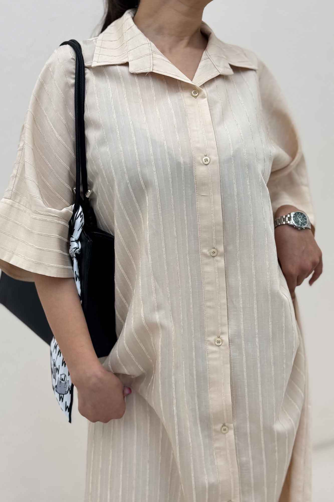 کفتان راه راه استرایپ جلو دکمه