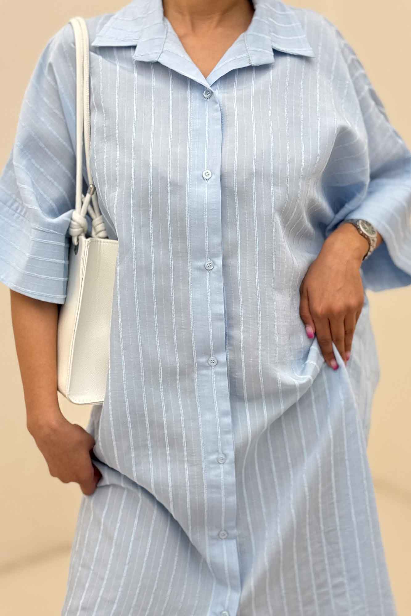 کفتان راه راه استرایپ جلو دکمه