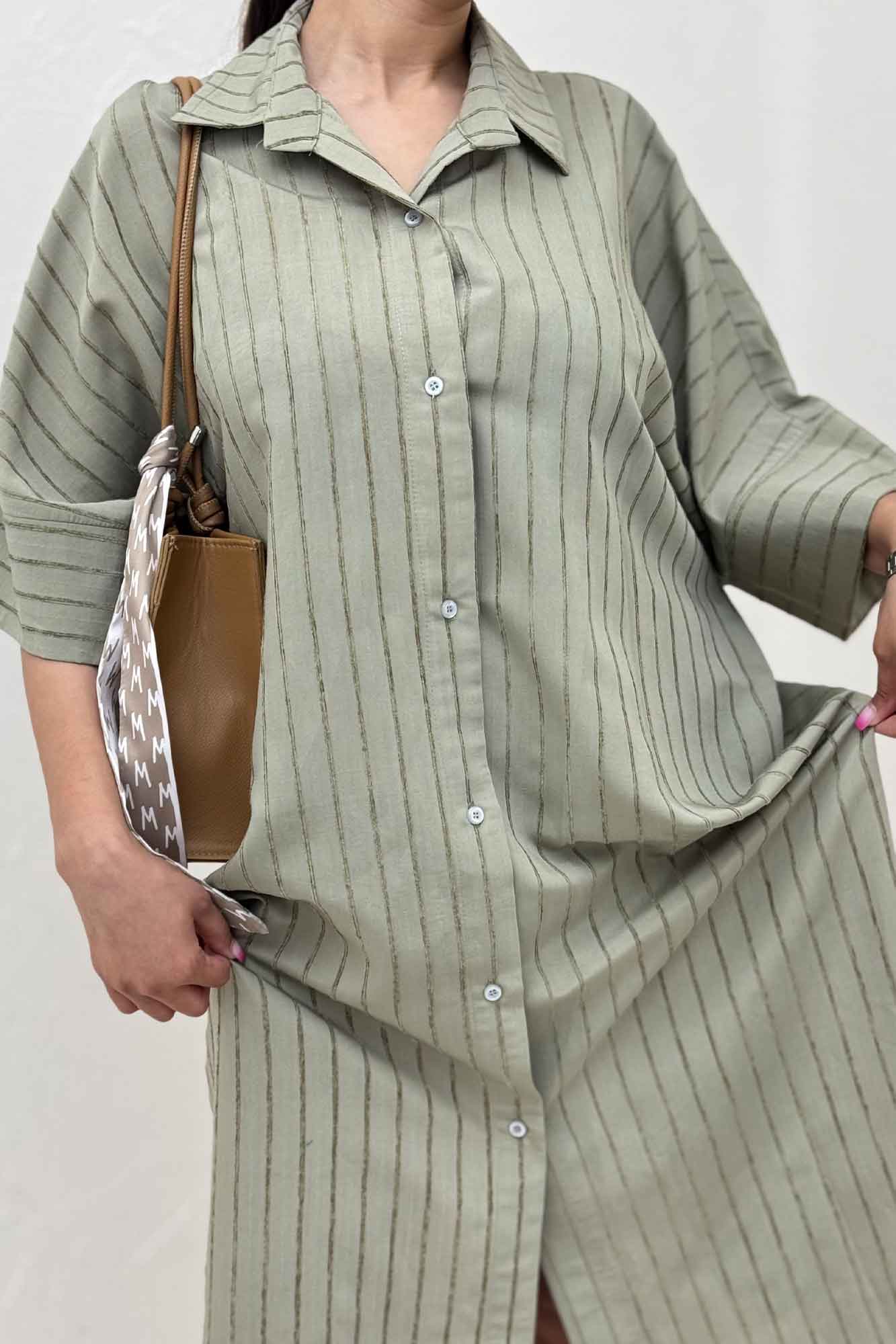 کفتان راه راه استرایپ جلو دکمه