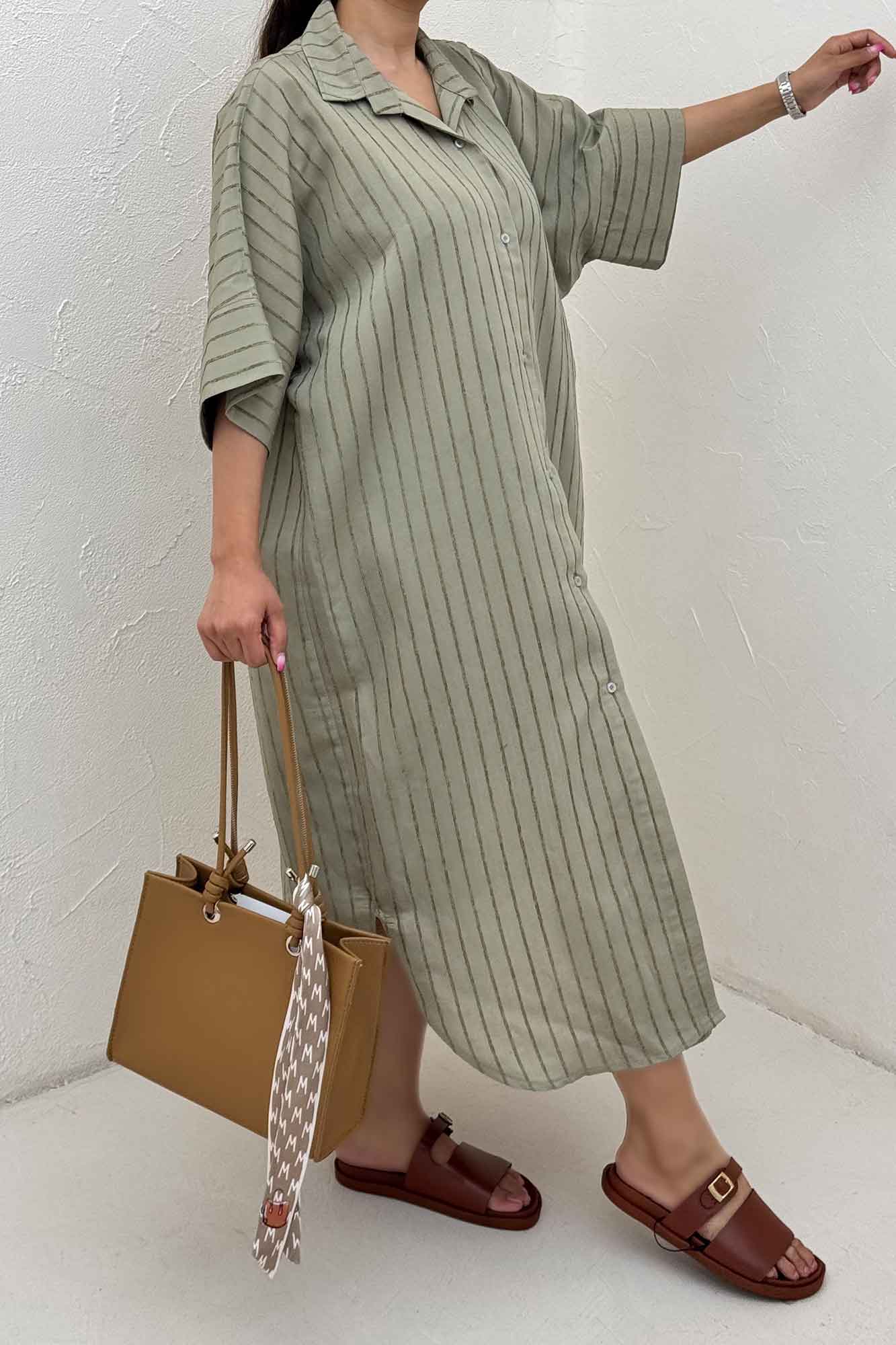 کفتان راه راه استرایپ جلو دکمه