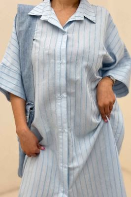 کفتان راه راه استرایپ جلو دکمه