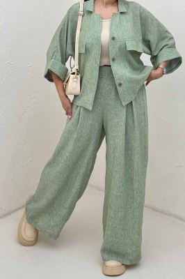 ست شومیز و شلوار لینن زارا ژیکال