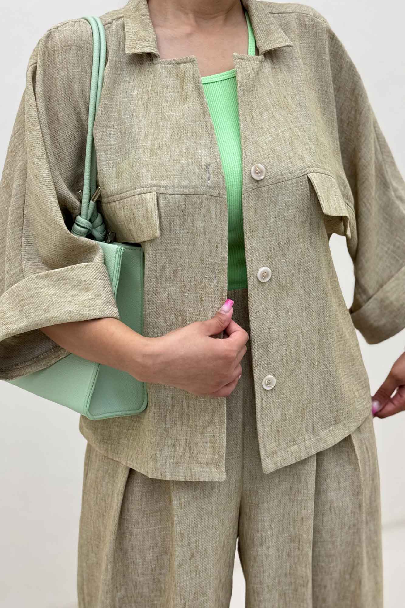 ست شومیز و شلوار لینن زارا ژیکال