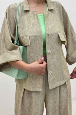 ست شومیز و شلوار لینن زارا ژیکال