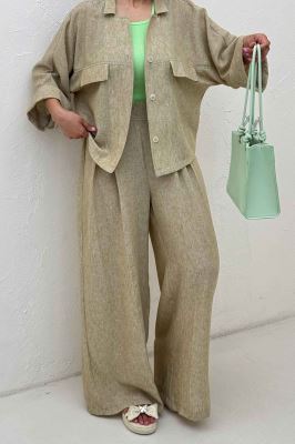 ست شومیز و شلوار لینن زارا ژیکال