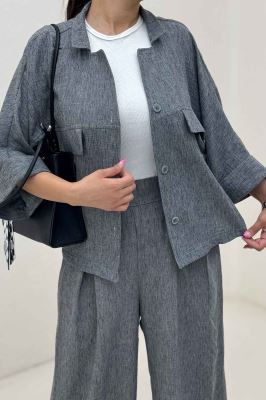 ست شومیز و شلوار لینن زارا ژیکال